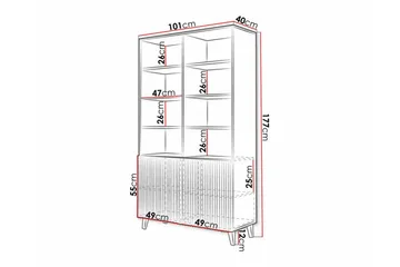 Strontian Bokhylla 101x40 cm Scandinavian Choice Black - Opbevaring - Hylder & Reoler - Bogreol