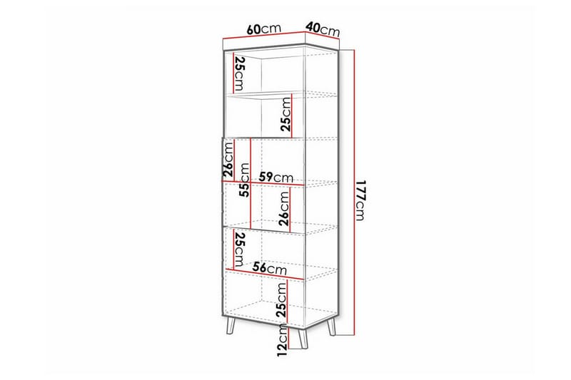 Strontian Bokhylla 60x40 cm Scandinavian Choice Graphite - Opbevaring - Hylder & Reoler - Bogreol