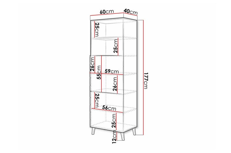 Strontian Bokhylla 60x40 cm Scandinavian Choice White - Opbevaring - Hylder & Reoler - Bogreol