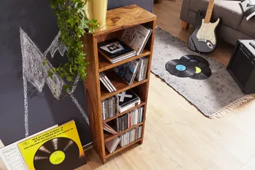 Ticon Bogreol 30 cm i Valnød - Brun - Opbevaring - Hylder & Reoler - Bogreol