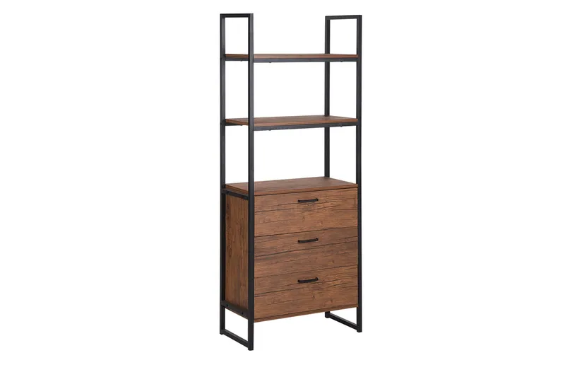 Tifton Bogreol 61 cm i Mørkt Træ, Brun