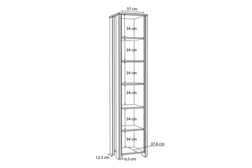 Torelles Bogreol 41,6 cm i Mørkt Træ - Betongrå - Opbevaring - Hylder & Reoler - Bogreol