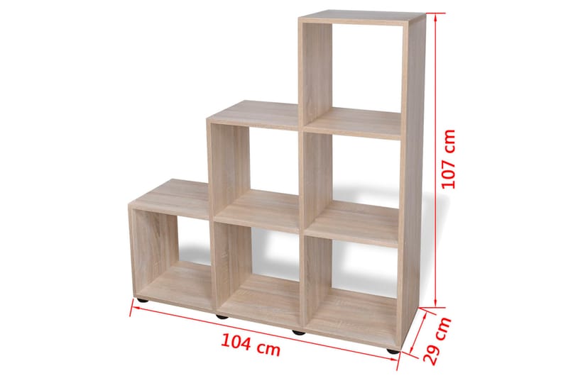 Trappeformet Bogreol/Displayhylde 107 Cm Eg - Brun - Opbevaring - Hylder & Reoler - Bogreol