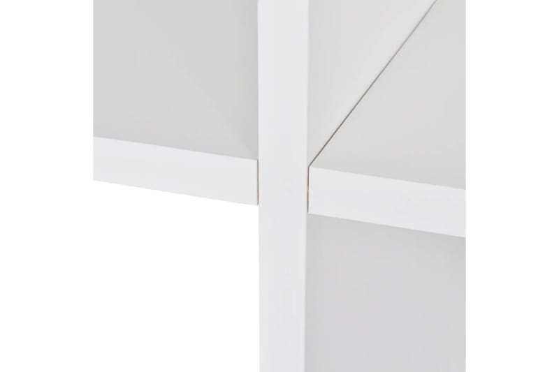 Trappeformet Bogreol/Displayhylde 107 Cm Hvid - Hvid - Opbevaring - Hylder & Reoler - Bogreol