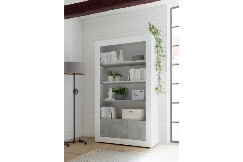 Urbino Bogreol 110 cm - Hvid/Grå - Opbevaring - Hylder & Reoler - Bogreol