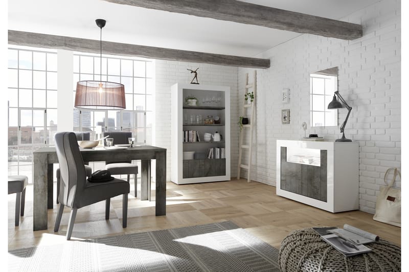 Urbino Bogreol 110 cm - Hvid/Gråmeleret - Opbevaring - Hylder & Reoler - Bogreol