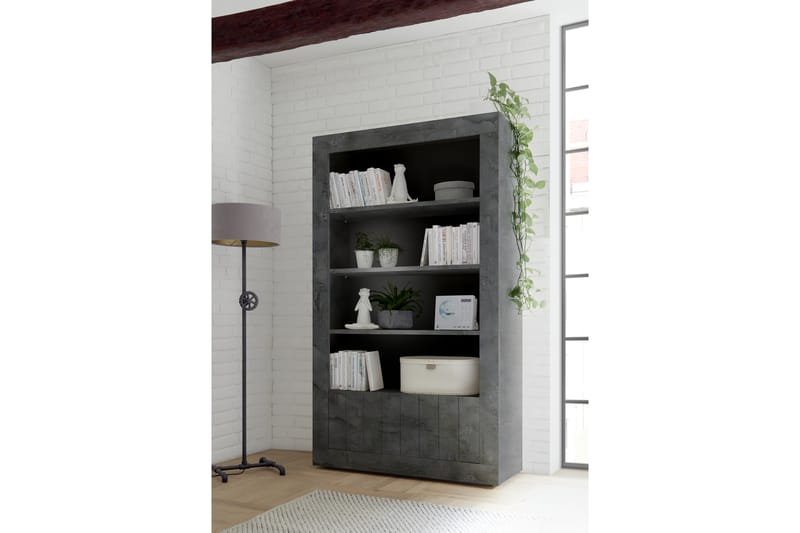 Urbino Bogreol 110 cm - Mørkegrå Beton - Opbevaring - Hylder & Reoler - Bogreol