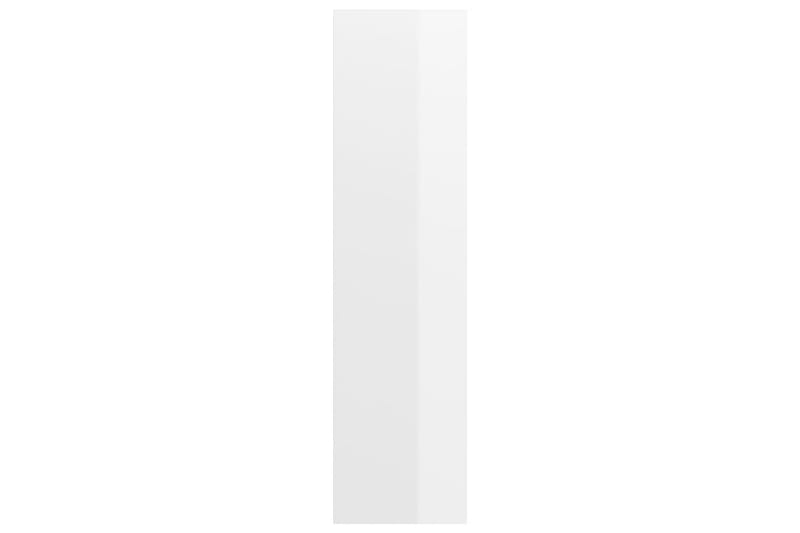 væghængt reol 37x37x142,5 cm spånplade hvid højglans - Hvid - Bogreol