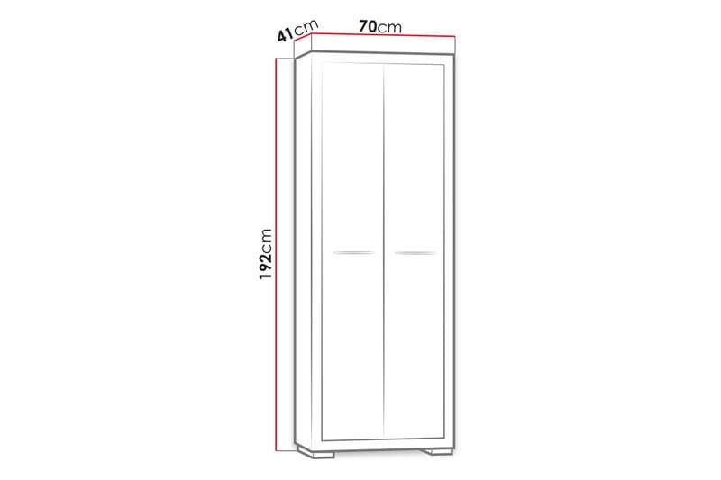 Vegas bogreol 70x40,5x192 cm - Opbevaring - Hylder & Reoler - Bogreol