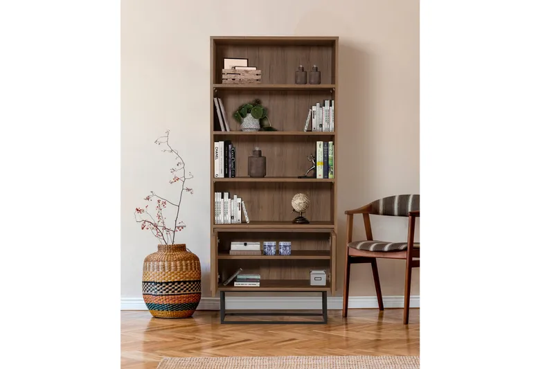 Vernavola Reol 80x36 cm 3 Hylder - Mørkebrun / sort - Opbevaring - Hylder & Reoler - Bogreol