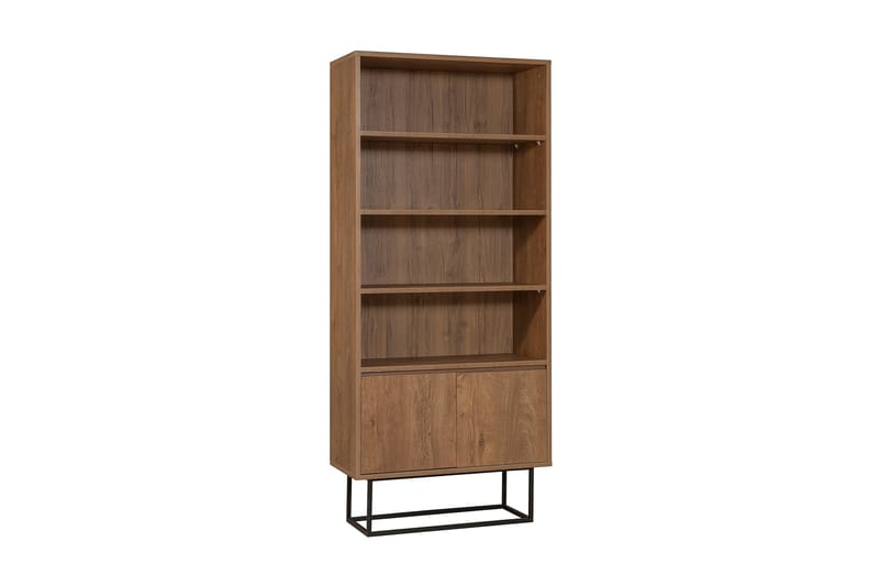 Vernavola Reol 80x36 cm 3 Hylder - Mørkebrun / sort - Opbevaring - Hylder & Reoler - Bogreol