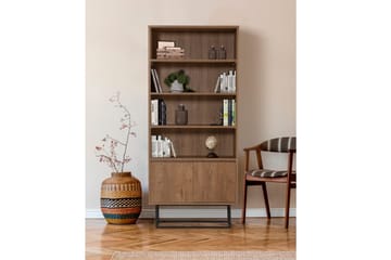 Vernavola Reol 80x36 cm 3 Hylder - Mørkebrun / sort - Opbevaring - Hylder & Reoler - Bogreol