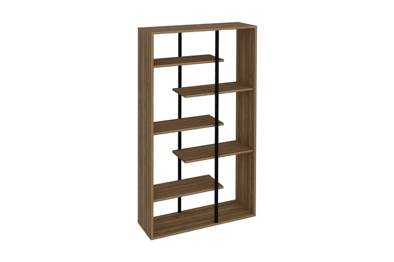 Zallar Bogreol 90 cm - Valnød|Sort - Opbevaring - Hylder & Reoler - Bogreol