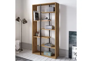 Zallar Bogreol 90 cm - Valnød|Sort - Opbevaring - Hylder & Reoler - Bogreol