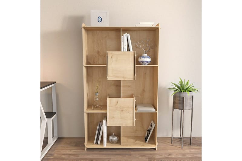 Bogreol Pana Eg - Mellemfarvet træ - Opbevaring - Hylder & Reoler - Bogreol