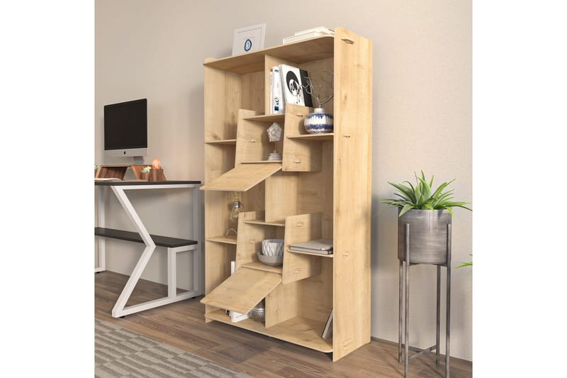 Bogreol Pana Eg - Mellemfarvet træ - Opbevaring - Hylder & Reoler - Bogreol