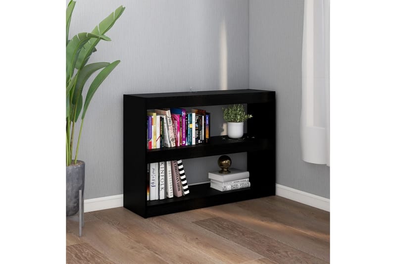 bogreol/rumdeler 100x30x71,5 cm fyrretræ sort - Sort - Opbevaring - Hylder & Reoler - Bogreol