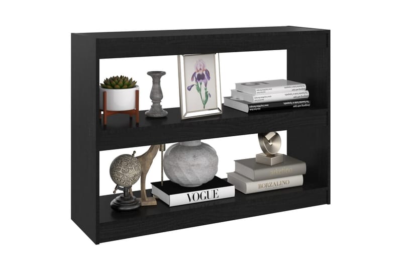 bogreol/rumdeler 100x30x71,5 cm fyrretræ sort - Sort - Opbevaring - Hylder & Reoler - Bogreol