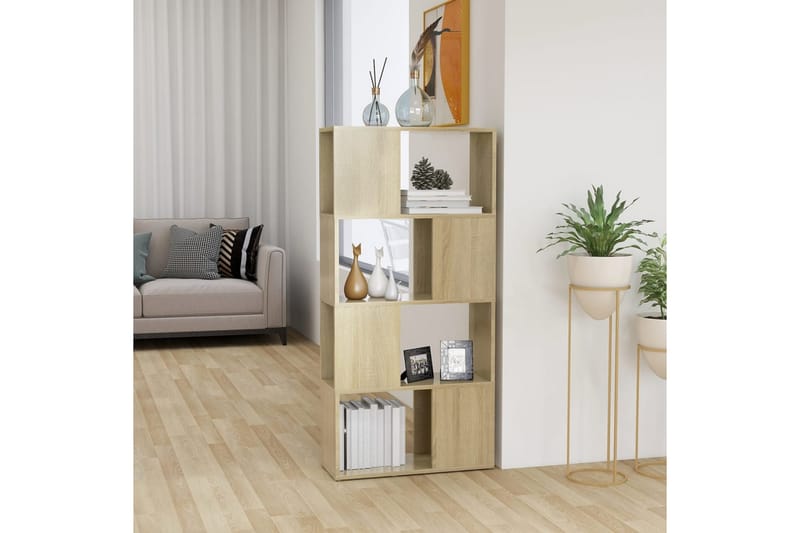 bogreol/rumdeler 60x24x124,5 cm spånplade sonoma-eg - Brun - Opbevaring - Hylder & Reoler - Bogreol