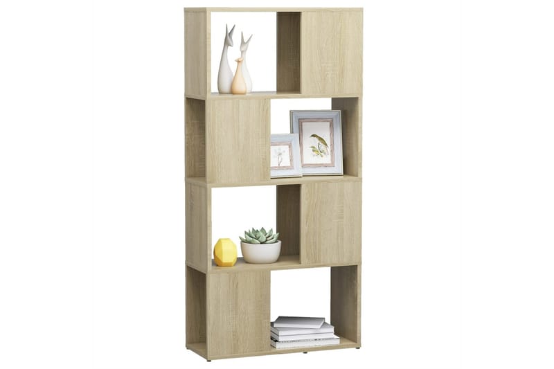 bogreol/rumdeler 60x24x124,5 cm spånplade sonoma-eg - Brun - Opbevaring - Hylder & Reoler - Bogreol
