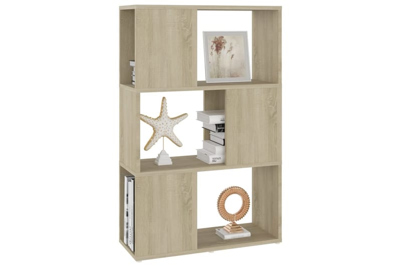bogreol/rumdeler 60x24x94 cm spånplade sonoma-eg - Brun - Opbevaring - Hylder & Reoler - Bogreol