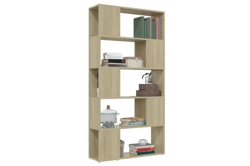 bogreol/rumdeler 80 x 24 x 155 cm spånplade sonoma-eg - Brun - Opbevaring - Hylder & Reoler - Bogreol