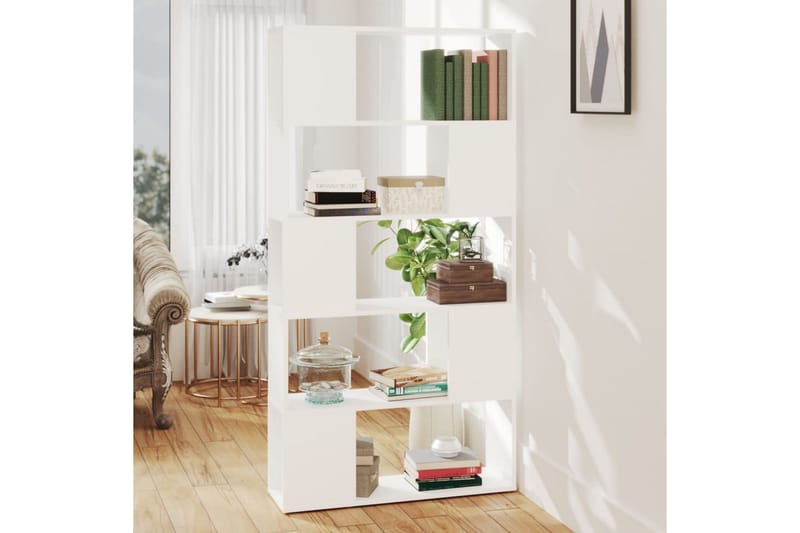 bogreol/rumdeler 80x24x155 cm spånplade hvid - Hvid - Opbevaring - Hylder & Reoler - Bogreol