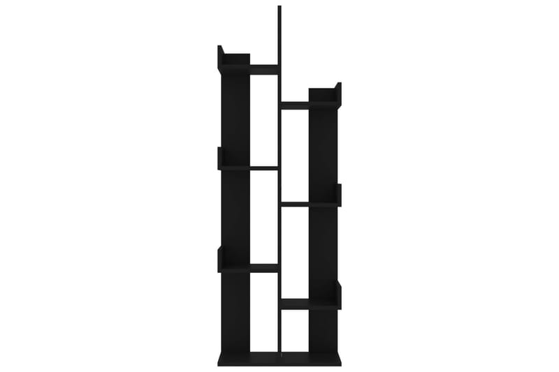 bogskab 48x25,5x140 cm spånplade sort - Sort - Bogreol