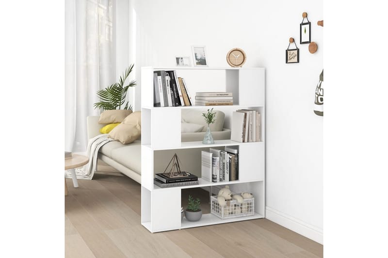 bogskab/rumdeler 100x24x124 cm spånplade hvid - Hvid - Opbevaring - Hylder & Reoler - Bogreol