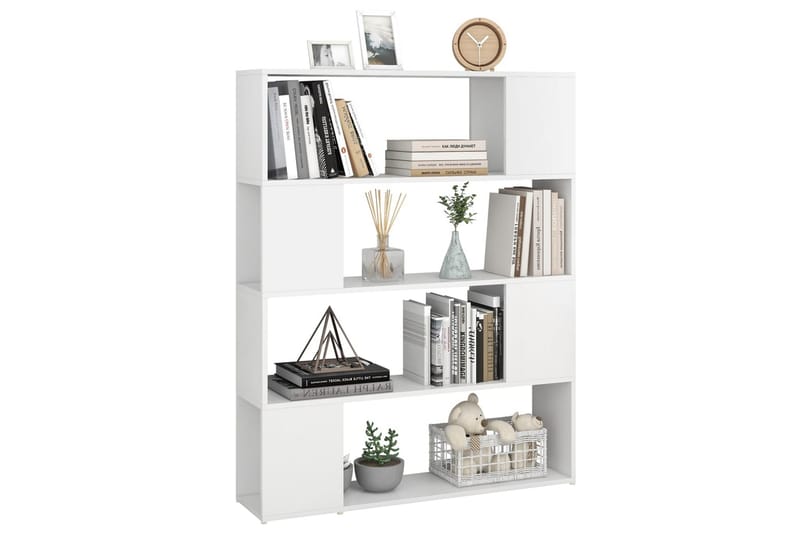 bogskab/rumdeler 100x24x124 cm spånplade hvid - Hvid - Opbevaring - Hylder & Reoler - Bogreol