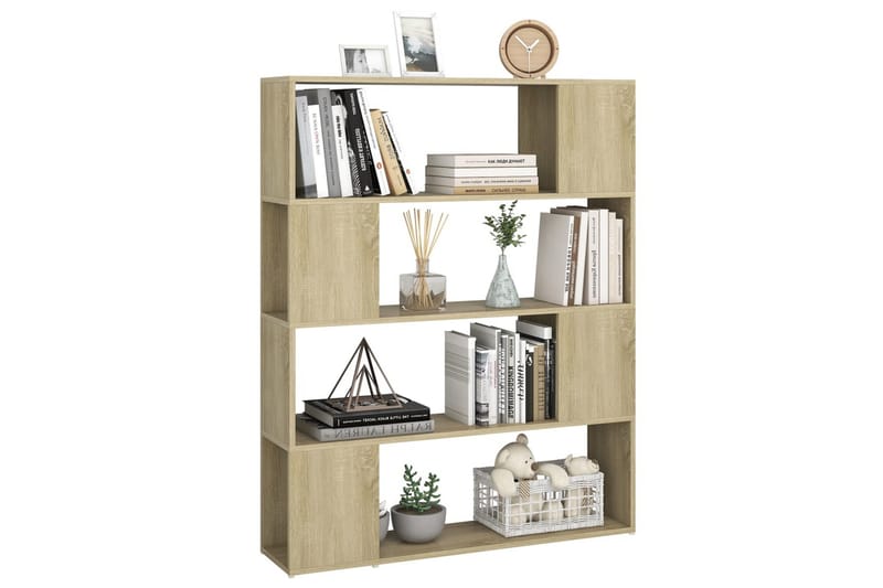 bogskab/rumdeler 100x24x124 cm spånplade sonoma-eg - Brun - Opbevaring - Hylder & Reoler - Bogreol