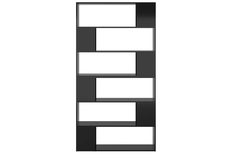 bogskab/rumdeler 100x24x188 cm spånplade sort højglans - Sort - Opbevaring - Hylder & Reoler - Bogreol