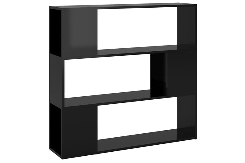 bogskab/rumdeler 100x24x94 cm spånplade sort højglans - Sort - Opbevaring - Hylder & Reoler - Bogreol