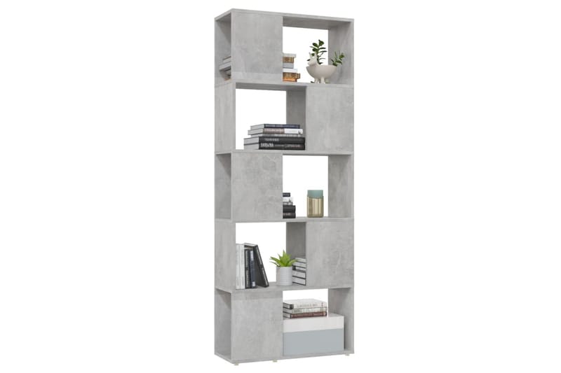 bogskab/rumdeler 60x24x155 cm spånplade betongrå - Grå - Opbevaring - Hylder & Reoler - Bogreol