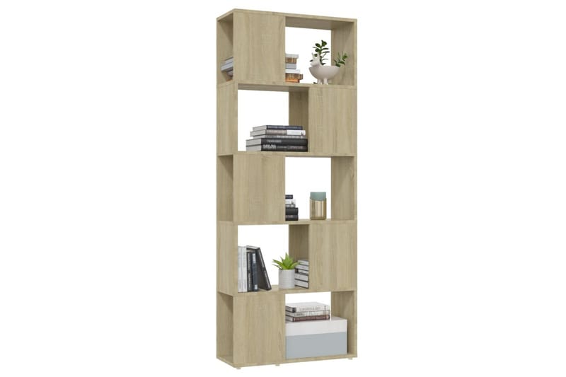 bogskab/rumdeler 60x24x155 cm spånplade sonoma-eg - Brun - Opbevaring - Hylder & Reoler - Bogreol