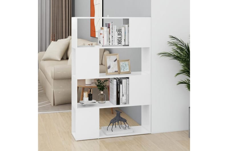 bogskab/rumdeler 80x24x124,5 cm spånplade hvid - Hvid - Opbevaring - Hylder & Reoler - Bogreol