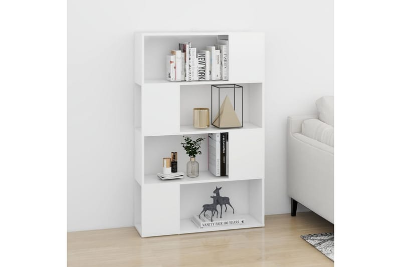 bogskab/rumdeler 80x24x124,5 cm spånplade hvid - Hvid - Opbevaring - Hylder & Reoler - Bogreol