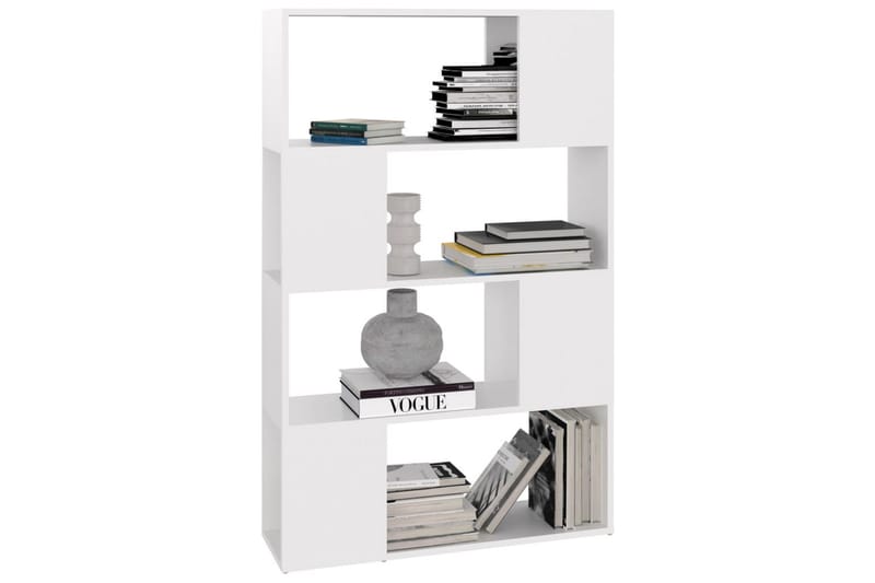 bogskab/rumdeler 80x24x124,5 cm spånplade hvid - Hvid - Opbevaring - Hylder & Reoler - Bogreol