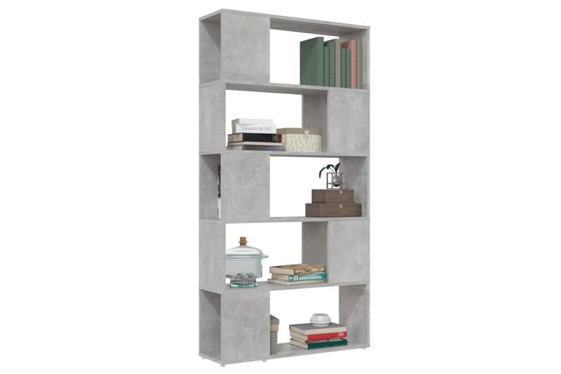 bogskab/rumdeler 80x24x155 cm spånplade betongrå - Grå - Opbevaring - Hylder & Reoler - Bogreol