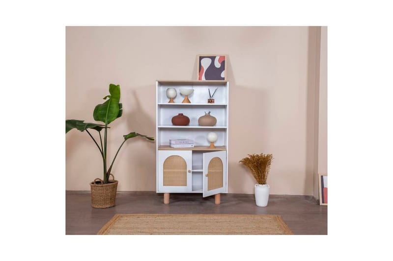Bohem Bogreol 90 cm i Eg - Hvid - Opbevaring - Hylder & Reoler - Bogreol