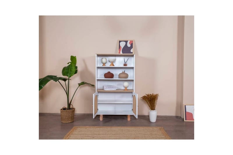 Bohem Bogreol 90 cm i Eg - Hvid - Opbevaring - Hylder & Reoler - Bogreol