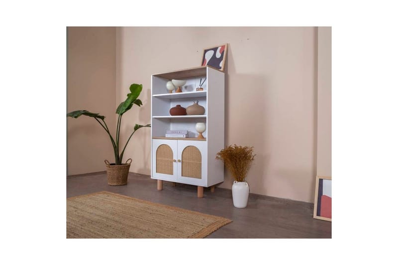 Bohem Bogreol 90 cm i Eg - Hvid - Opbevaring - Hylder & Reoler - Bogreol