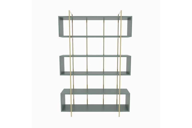 Bruti Reol 120 cm - Guld/Grøn - Opbevaring - Hylder & Reoler - Bogreol