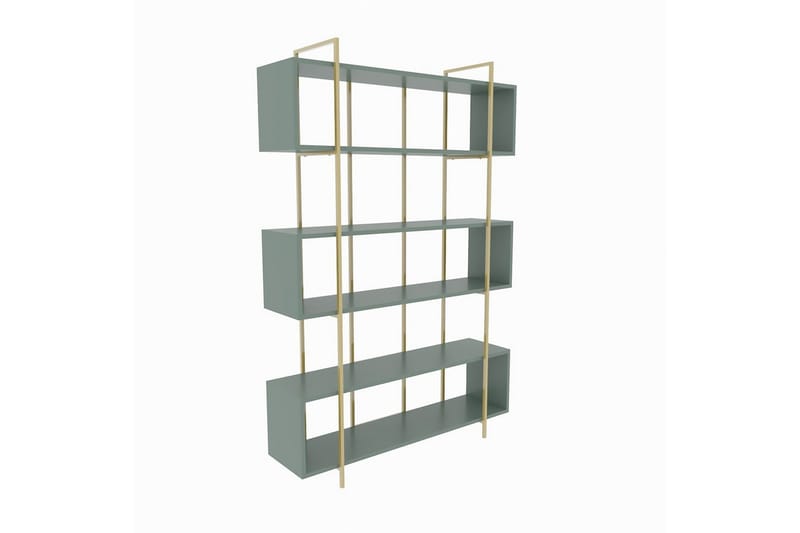 Bruti Reol 120 cm - Guld/Grøn - Opbevaring - Hylder & Reoler - Bogreol
