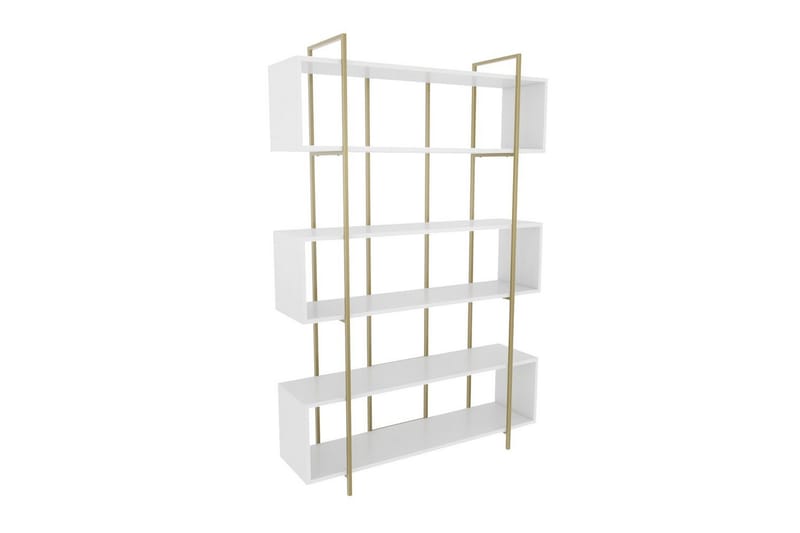 Bruti Reol 120 cm - Guld/Hvid - Opbevaring - Hylder & Reoler - Bogreol