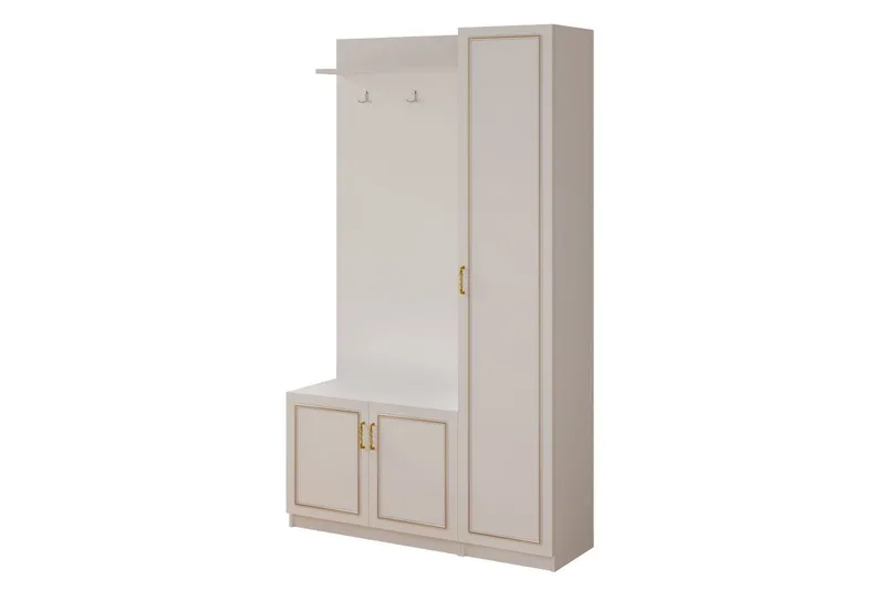 Caeton Hyldesystem 200 cm, Mat Hvid