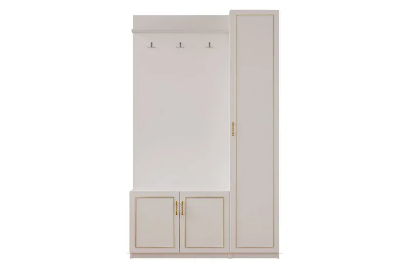 Caeton Hyldesystem 200 cm - Mat Hvid - Opbevaring - Hylder & Reoler - Reolsystem