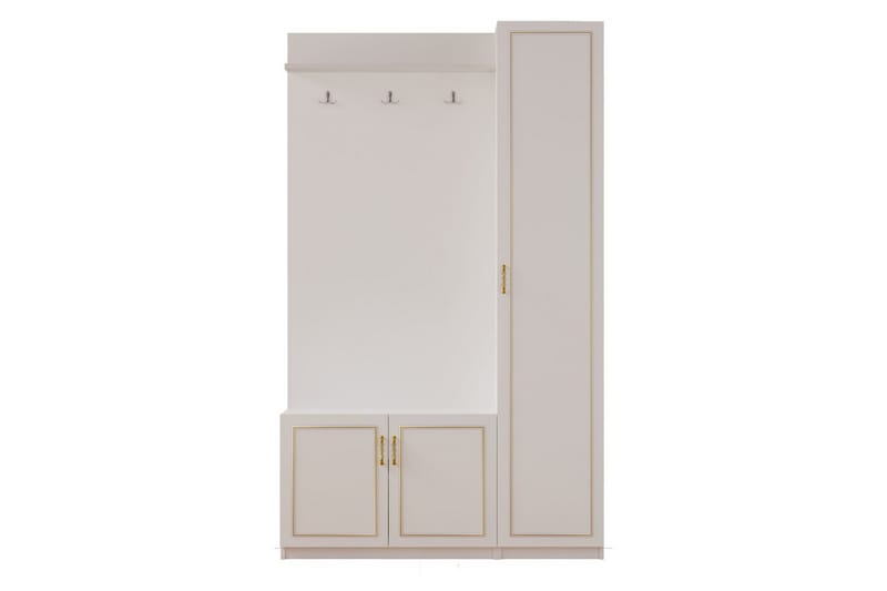 Caeton Hyldesystem 200 cm - Mat Hvid - Opbevaring - Hylder & Reoler - Reolsystem