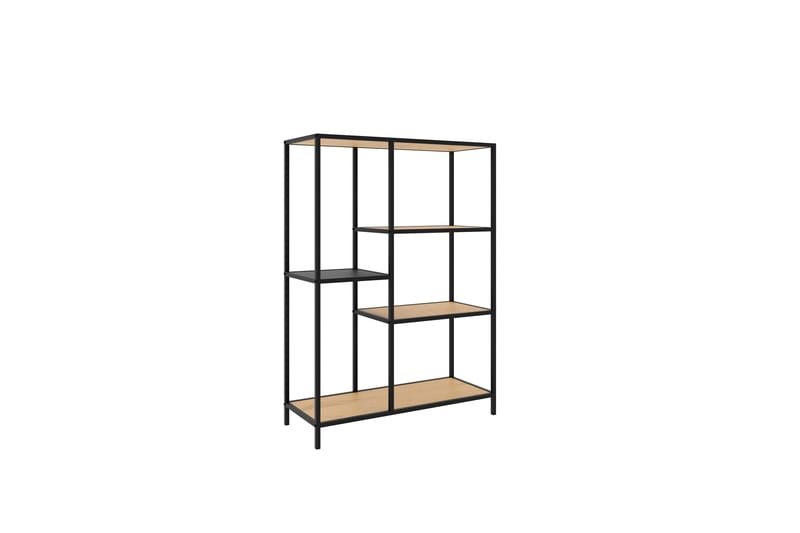 Cytis Industriel Bogreol 80 cm i Metal med Træplade - Sort - Opbevaring - Hylder & Reoler - Bogreol