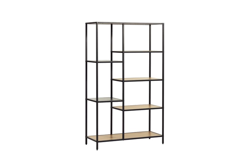 Cytis Industriel Reol 80 cm i Metal med Træplade - Sort - Opbevaring - Hylder & Reoler - Bogreol